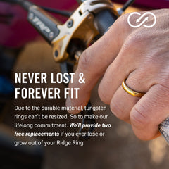 Ridge 4mm Rounded Ring Set - 24K Gold