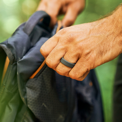 Ridge 8mm Silicone Ring Set - Gunmetal