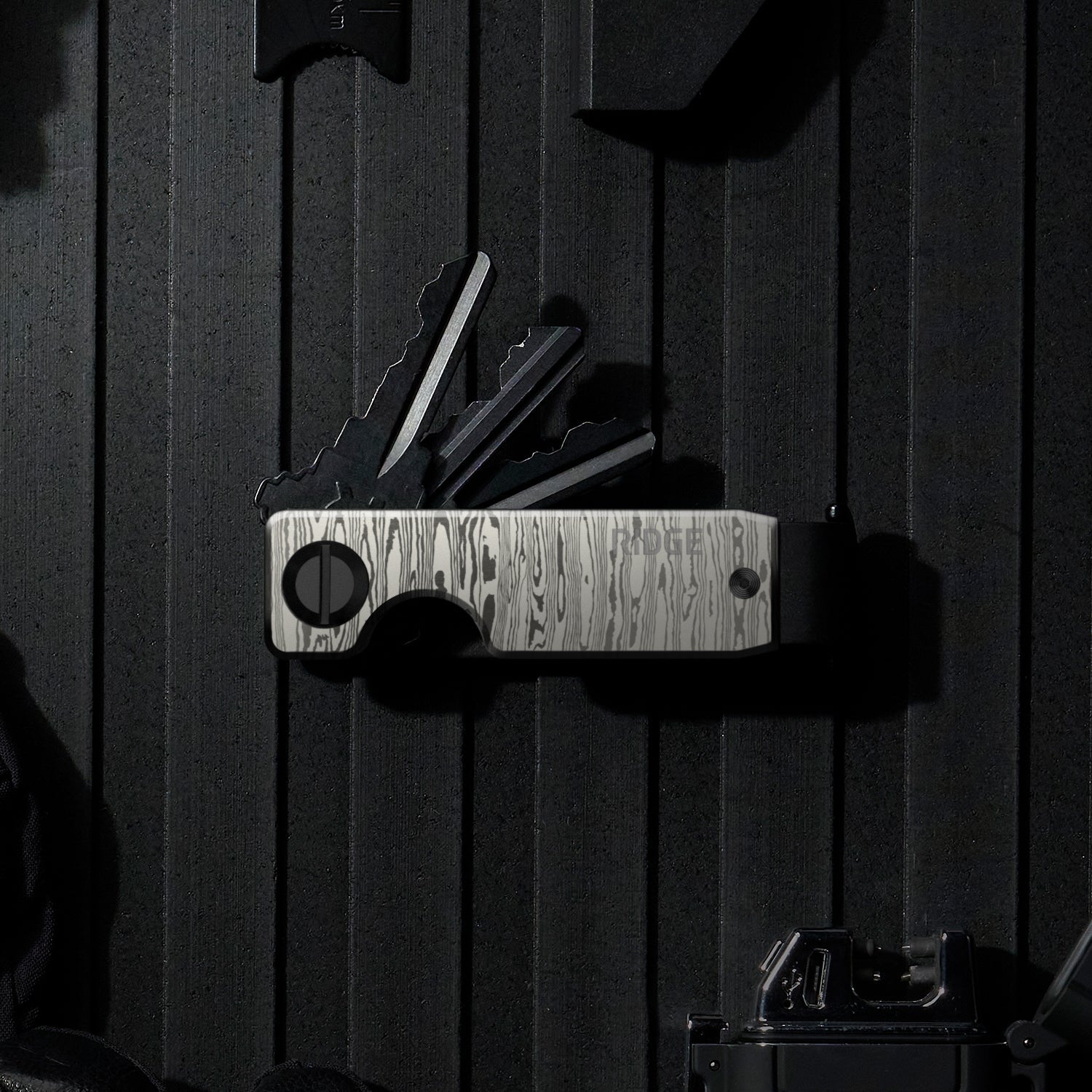 Ridge KeyCase - Damascus