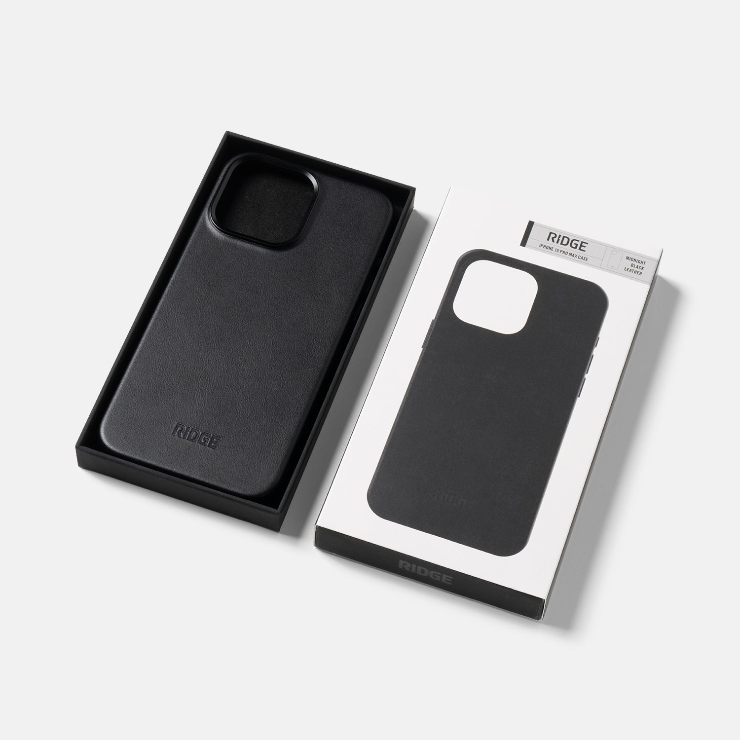 Everyday Phone Case - iPhone 15 Pro Max - Midnight Black Leather