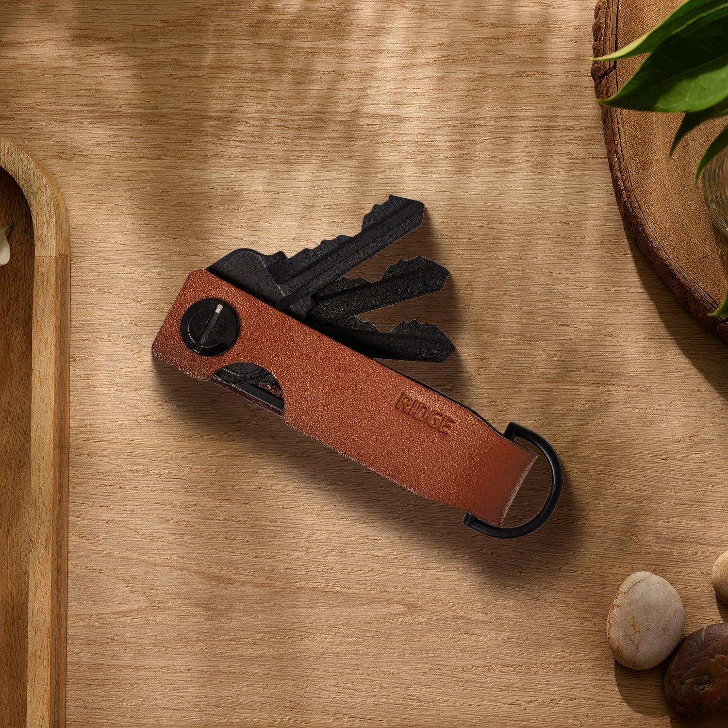 Ridge KeyCase - Tobacco Brown Leather