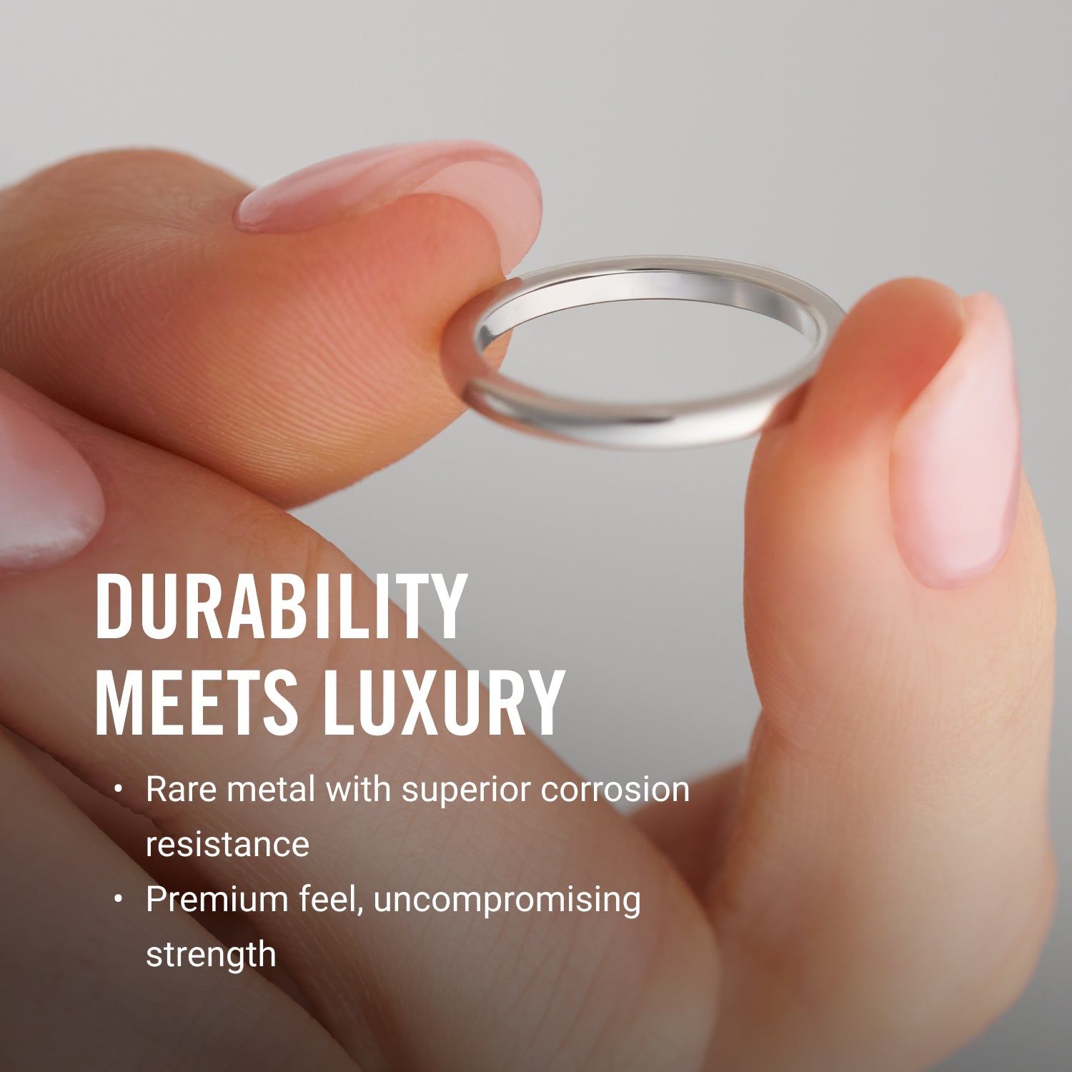 Ridge 2mm Rounded Ring Set - 14K White Gold