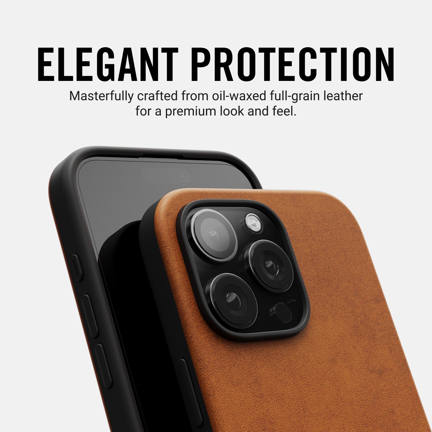 Everyday Phone Case - iPhone 16 - Tobacco Brown Leather