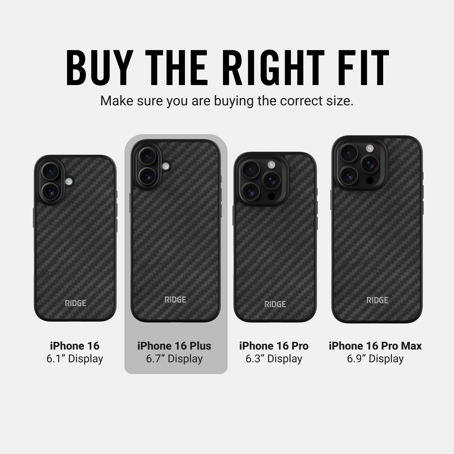 Everyday Phone Case - iPhone 16 Plus - Carbon